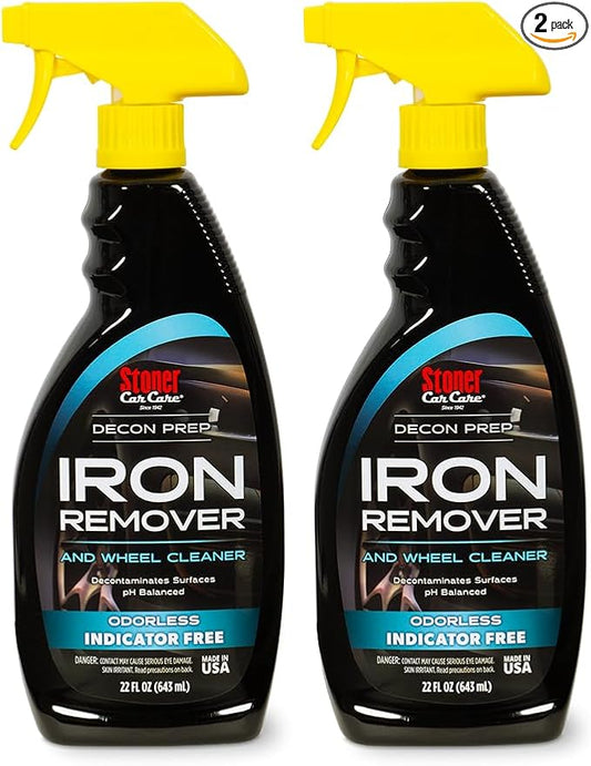 Stoner Car Care 92100-2PK Iron Remover and Wheel Cleaner – Odorless Fallout & Rust Decontaminant, Removes Brake Dust and Contaminants on Wheels, Tires, and Paint, Indicator-Free, 22 fl oz (Pack of 2)