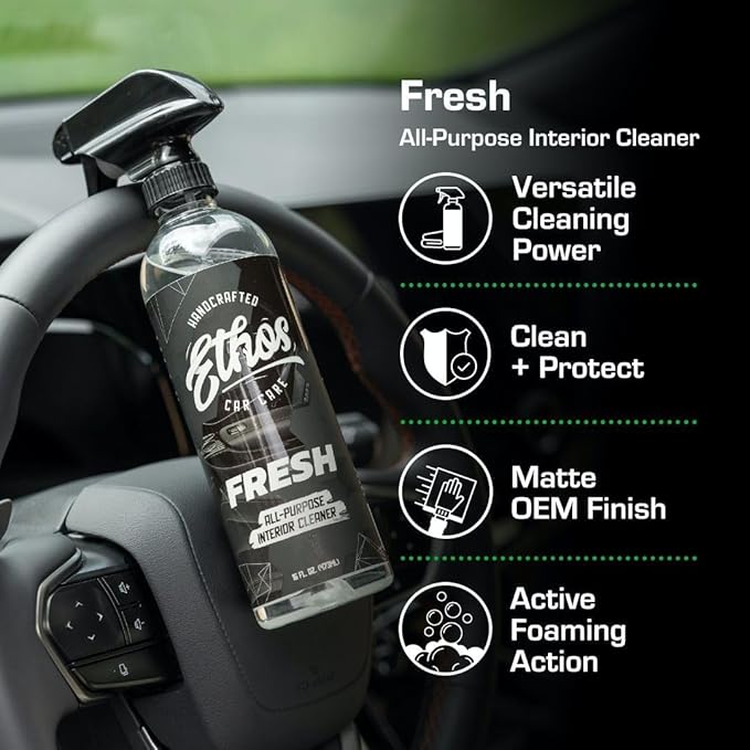 Ethos FRESH - All Purpose Interior Cleaner - Detailing Kit Interior Cleaner - Car Detailing - Car Interior Cleaner for Cars, Trucks, SUVs, Jeeps, Motorcycles, RVs & More - 2 Pack