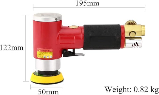2 3-inch Mini Orbital Sander da sander Air Dual Action Sander Air Polisher Super Smooth and Swirl Freely for Auto Body Work (RED)