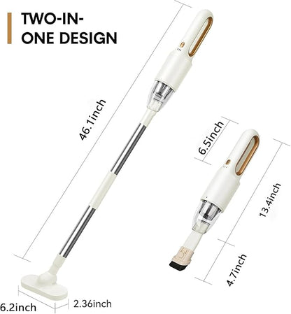 VANKICO Handheld Vacuum Cleaner, 2-in-1 Mini Cordless Vacuum Cleaner, USB Rechargeable Car Vacuum Portable, Quickly Dust Removal, for Hardwood Floor, Carpets, Pet Hair, Car, Office & Home Cleaning