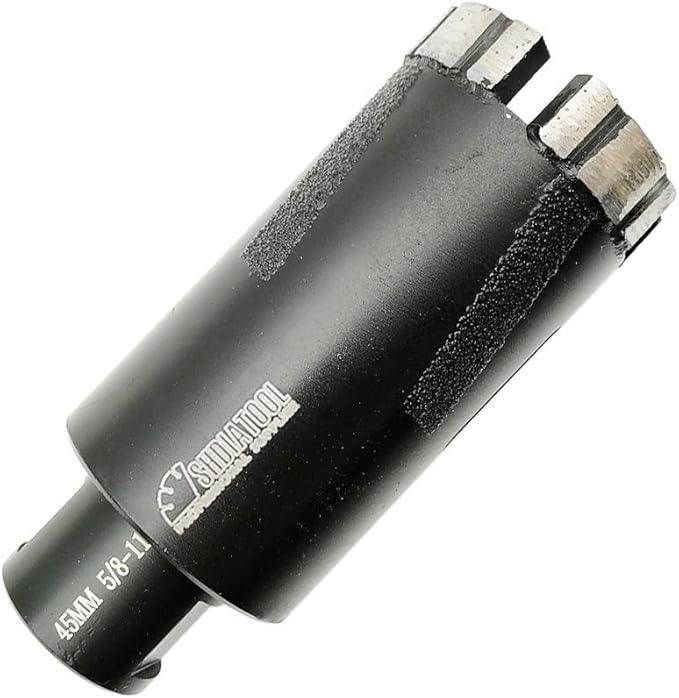 SHDIATOOL Diamond Core Drill Bits 1-3/4 Inch for Hard Stone Concrete Marble Granite Brick Laser Welded Dry or Wet Hole Saws 45mm
