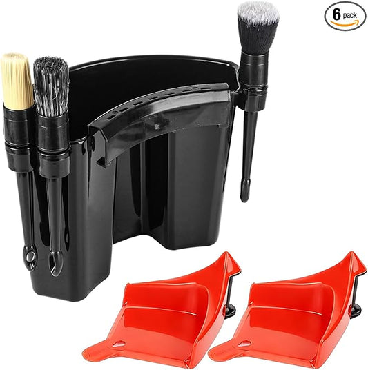 6 Pcs Car Detailing Bucket 11.6 x 8.2 Inch Portable Car Washing Bucket Multipurpose Auto Wash Tool Hanging Organizer for Accessories Tool Picnic