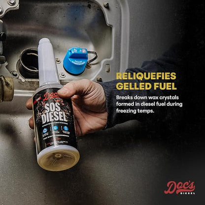 Doc’s SOS Diesel Rescue Emergency Diesel Fuel Additive & Flow Restore Treatment | De-Icer & Anti-Gel for Fuel System Recovery - 1-Pack (16 oz)
