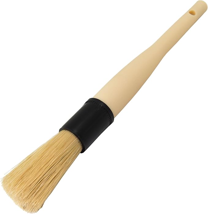 Chemical Guys Boars Hair Detailing Brush - Gentle Scratch-Free Cleaning for Wheels, Grilles, Emblems, and Interior Surfaces - Versatile Multi-Purpose Auto Detailing Brush for Deep Cleaning - Acc_S90