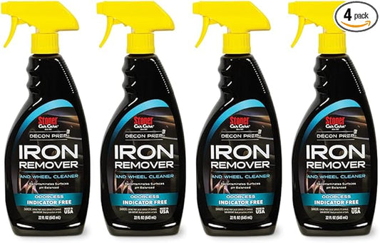 Stoner Car Care 92100-4PK Iron Remover and Wheel Cleaner – Odorless Fallout & Rust Decontaminant, Removes Brake Dust and Contaminants on Wheels, Tires, and Paint, Indicator-Free, 22 fl oz (Pack of 4)