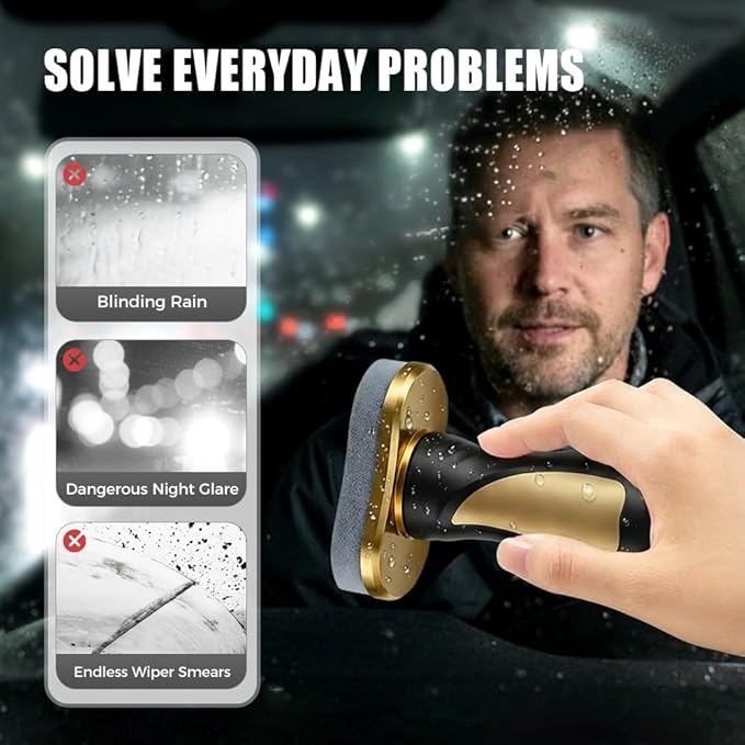 Handheld Glass Oil-Film Remover, 2026 New Glass Oil Film Remover for Car Window, Glass Emulsion Cleaner Removes Oil Film & Smudges, Glass Windshield Cleaner Car Glass Oil Film Remover (1pcs)