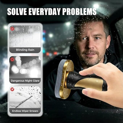 Handheld Glass Oil-Film Remover, 2026 New Glass Oil Film Remover for Car Window, Glass Emulsion Cleaner Removes Oil Film & Smudges, Glass Windshield Cleaner Car Glass Oil Film Remover (1pcs)