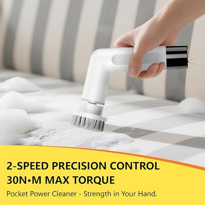 Cordless Electric Cleaning Brush – Compact & Portable, Long-Lasting Battery, Powerful Motor, Fully Waterproof. Perfect for Floors, Bathrooms, and Car Seat Crevices