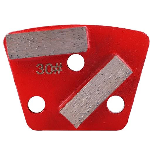 3PCS Trapezoid Diamond Floor Grinding Pads Discs Grit #30 for Floor Grinder 2-Tooth Long Strip Tooth