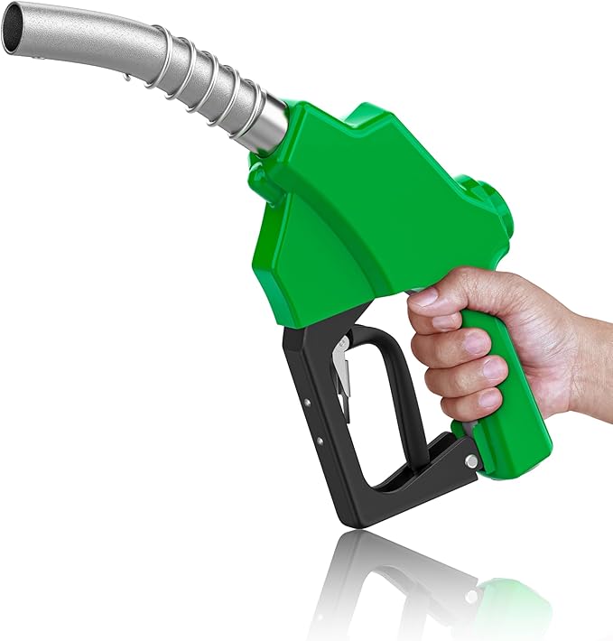 Automatic Fuel Nozzle, Auto Shut-Off Fuel Nozzle, High Spout Car Fuel Filling Nozzle Used for Diesel Petrol Gasoline Kerosene (1pack Green, 3/4'' NPT)