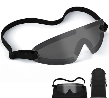 Kingdder Eye Shield Grey Eye Shield for Sleeping Protective Goggles with Adjustable Strap and Soft Padding, Sensitivity of The Eyes to Light, Storage Bag(1pcs)