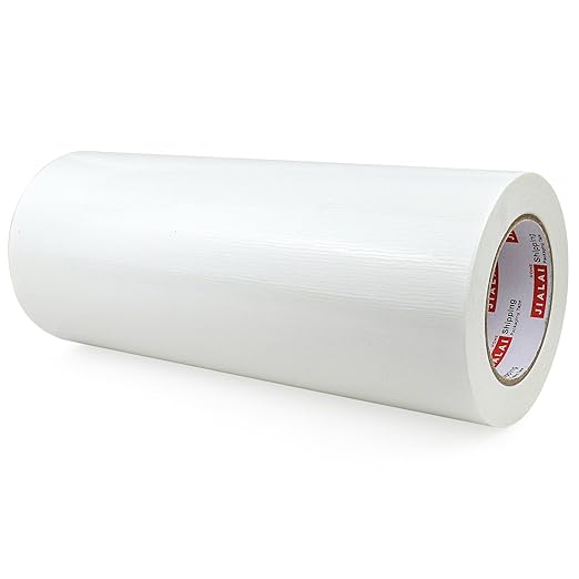 12 Inch Wide Duct Tape, Industrial Grade 30Yards (90 ft) Wide Tape Duct, 9 Mil Heavy-Duty, Waterproof, Strong, Flexible, No Residue, for Crafts & Home Improvement (White, 12'' x 90ft)