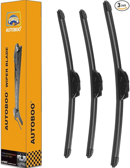 AUTOBOO 16"+14"+14" Windshield Wiper Blade for Toyota FJ Cruiser 2014-2007 -Original Equipment Replacement (Pack of 3)