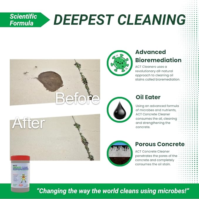 ACT Neighborhood Eco-Pack (5-pack) | Eliminates Deep Oil Stains | Concrete/Asphalt | Pet Safe | 3-Min Application | HOA-Approved, Powder, Eco-Friendly