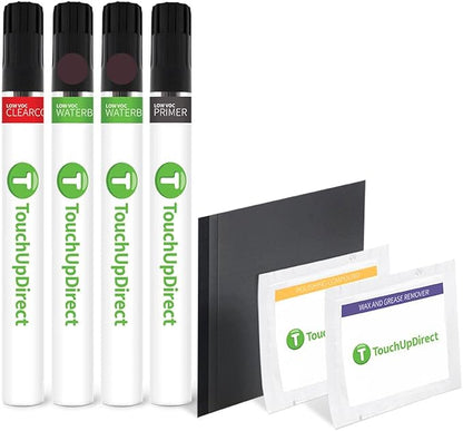 TouchUpDirect C9 Jewel Red Metallic Tricoat Compatible with Ford Exact Match Touch Up Paint Brush - Platinum Kit
