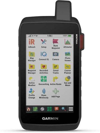 Garmin Montana® 760i, Rugged GPS Handheld Navigator with Built-in inReach® Technology for SOS and 2-way Texts in Remote Areas, 5” Touchscreen, 8MP Camera, Satellite Imagery and Maps for Road or Trails