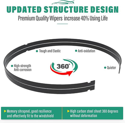 18" 18" 11" Windshield Wiper Blades Replacement for Chevy Chevrolet HHR 2006 2007 2008 2009 2010 2011 Premium All Weather Front Rear Wipers Set - OEM Quality (Pack of 3)