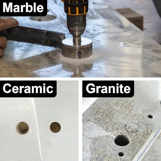 OSTEK 2-1/2 inch Diamond Hole Saw Drill Bit Granite Core Drill Bit for Concrete Marble Granite Brick Laser Welded Dry or Wet Hole Saws