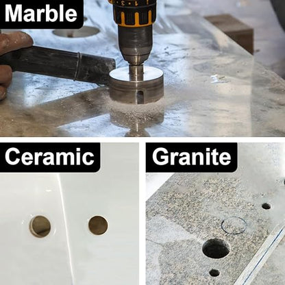 OSTEK 2-1/2 inch Diamond Hole Saw Drill Bit Granite Core Drill Bit for Concrete Marble Granite Brick Laser Welded Dry or Wet Hole Saws