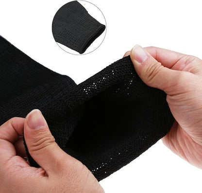 CAWANFLY Protective Arm Sleeves, Cut Heat Resistant Arm Protectors Anti Abrasion Safety Armband for Garden Kitchen Work 1 Pair (Black)