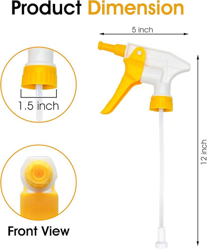Nanoskin 6-Pack Heavy-Duty Foamer Trigger Sprayer – High-Volume, Comfortable Grip, Acid-Resistant, Durable Design, 9 1/4" Dip Tube | Ideal for Professional Auto Detailing and Cleaning Applications