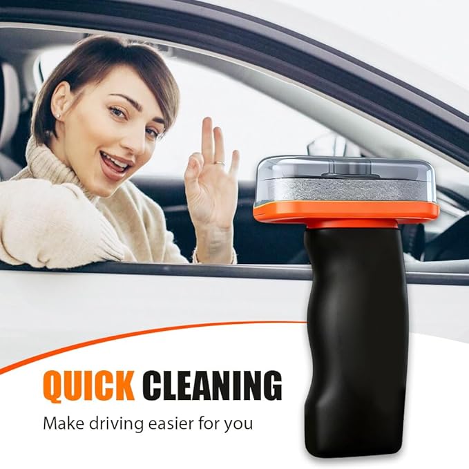 Glass Oil Film Remover for Car, 2026 Automotive Glass Cleaner for Auto Windshield/Window/Mirror Cleaning Improve Windshield Clarity for Safe Driving