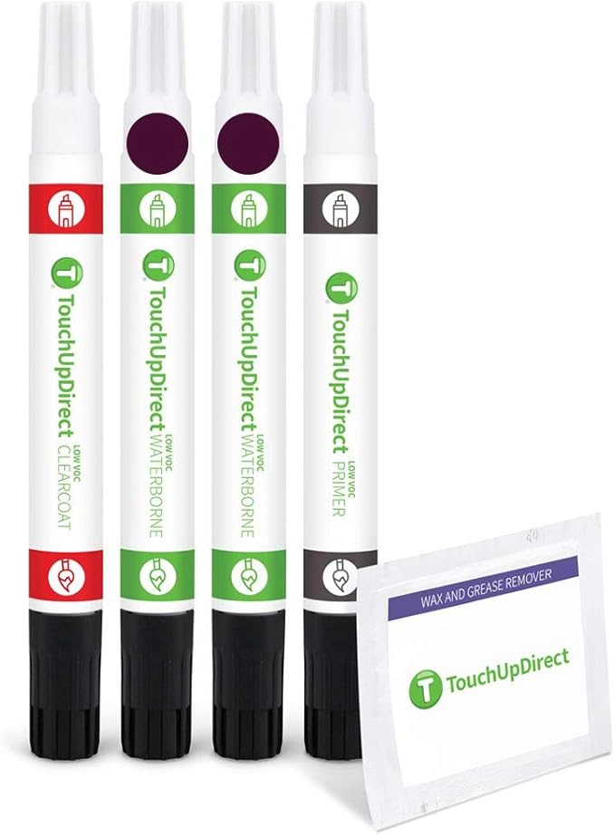 TouchUpDirect R3 Burgundy Velvet Metallic Tricoat Compatible with Ford Exact Match Touch Up Paint Combo - Preferred Kit