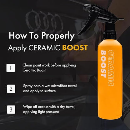 XPEL Ceramic Boost Spray Coating, 5 Gallon - Silicon Dioxide Car Detailing Spray, Beads and Repels Water, Dust, Lint, and Protects Against Debris - Safe for Cars, Trucks, Motorcycles, RV's & More