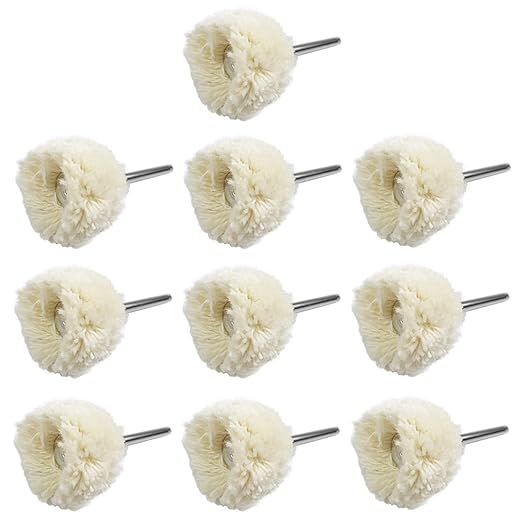 JIALUCONG 10pcs 1/8inch Cotton Polishing Buffing Wheel for Dremel Polishing Kit - Polishing Wheel or Silver Polish Wheel - Watch Polishing Kit - Jewelry Buffer Dremel