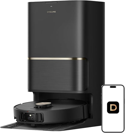 DREAME L50 Ultra Robot Vacuum and Mop Black with Auto-Empty and Mop Self-Cleaning, Precise Obstacle Avoidance, 19,500Pa Suction, HyperStream Detangling DuoBrush