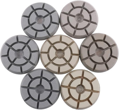 BSRTTOOL 7PCS Resin Diamond Floor Polishing Pads 3 Inch for Granite Marble Stone Terrazzo