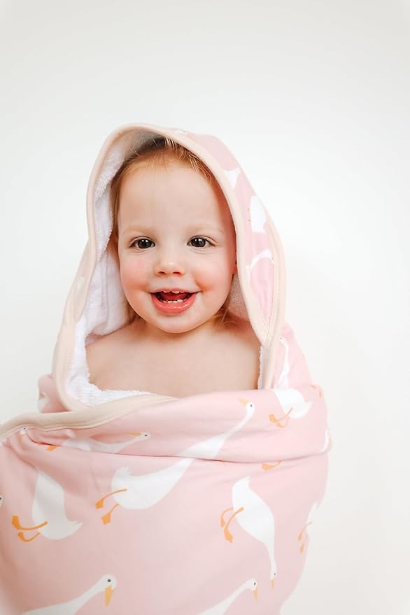 Copper Pearl Hooded Bath Towels Premium Knit/Terry Cloth Baby Towels with Hood, Pockets, and Cool Designs - Great to Gift and Make Bath Time Fun - Baby Bath Towel, Goosie