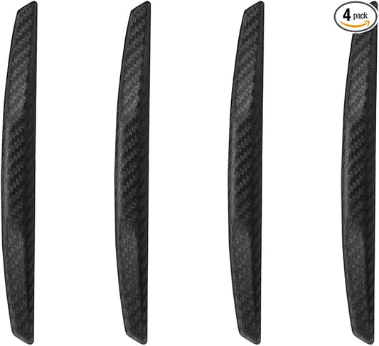 WORCAS 4Pcs Universal Car Door Edge Guards，Silicone Car Bumper Body Protector Trim Guard Auto Rearview Mirror Anti Collision Protector(Black)