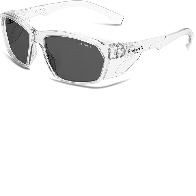 ProtectX Classic Safety Glasses, Anti-Fog Scratch Resistant Lenses, Protective Eyewear for Work, Indoor/Outdoor, ANSI Z87.1