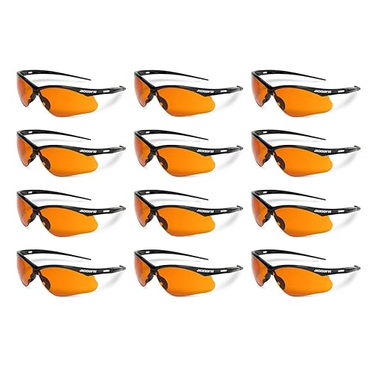 Jackson Safety SG Safety Glasses – Eye Protection for Men and Women – ANSI Z87.1 (Pack of 12)