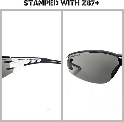 HTS HUNTERSKY Super Flexible Lightweight Anti Fog Wrap-Around U6 Clear Shooting Safety Glasses with ANSI Z87.1 Scratch Resist