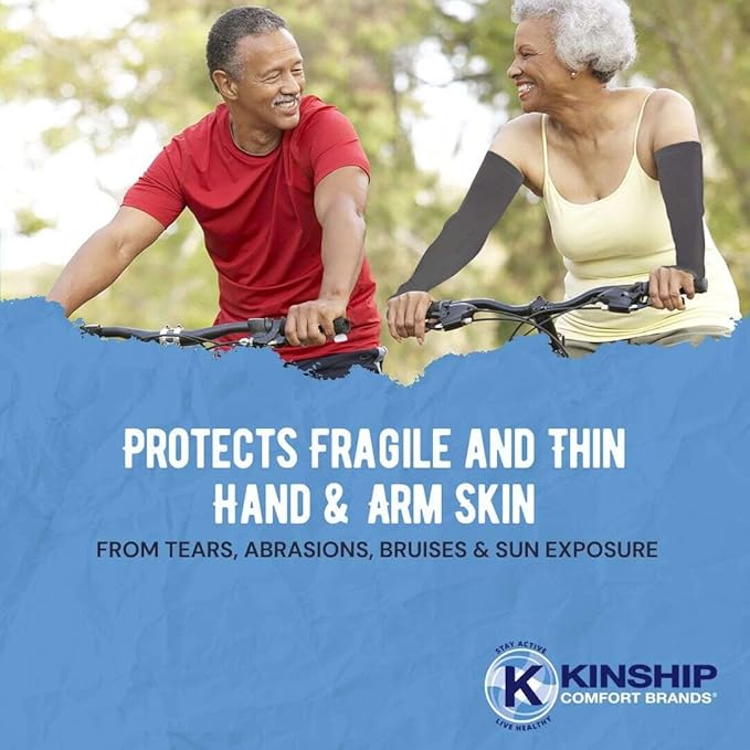 Kinship Comfort Brands Sun Protection Sleeves to Cover Arms for Men, Women, Sports Outdoor Tattoo Protector, One Size