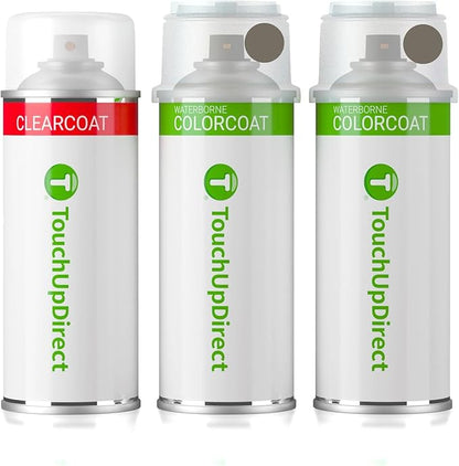 TouchUpDirect 1L5 Smoked Carbon Tricoat Compatible with Subaru Exact Match Touch Up Paint Aerosol - Essential Kit
