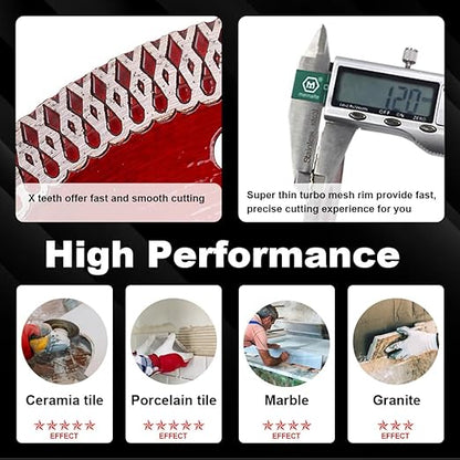 3 Pcs/Lot 4.5" Tile Blade Super Thin Porcelain Diamond Saw Blade for Porcelain Tile Granite