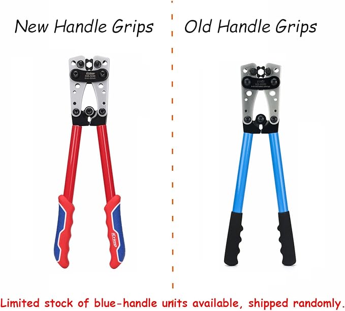iCrimp Battery Terminal Crimper for Heavy Duty Copper Wire Lugs,Battery Cable Ends from AWG 8-1/0, Ground Lug Cimper Tool