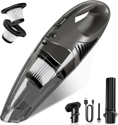 Jeagfen Handheld Vacuum Cordless, 11KPA Strong Suction & 25 Mins Runtime Brushless Motor, Rechargeable Car Vacuum Cleaner with 2 HEPA Filter/Multi-Accessories/Lightweight, for Home/Car/Office Cleaning