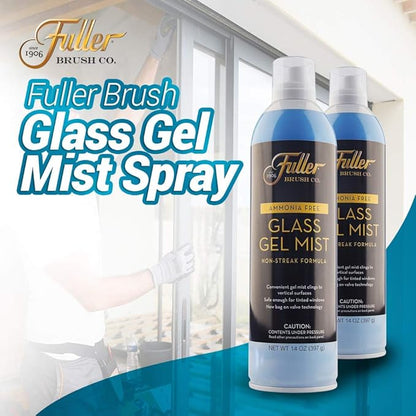 Fuller Brush Glass Gel Mist Spray – 14 oz Glass Cleaner for Windows, Mirrors and Plexiglass – Streak-Free Formula Safe for Tinted & Vertical Surfaces (Pack of 1)