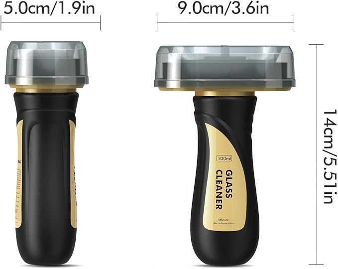 Car Glass Oil Film Cleaner, Clear View Lens Cleaner Universal Anti-Rain Fog Glass Brush Cleaning Tools Reusable Hydrophobic Windshield Coating for Improves Clarity Visibility - 3.4Fl oz