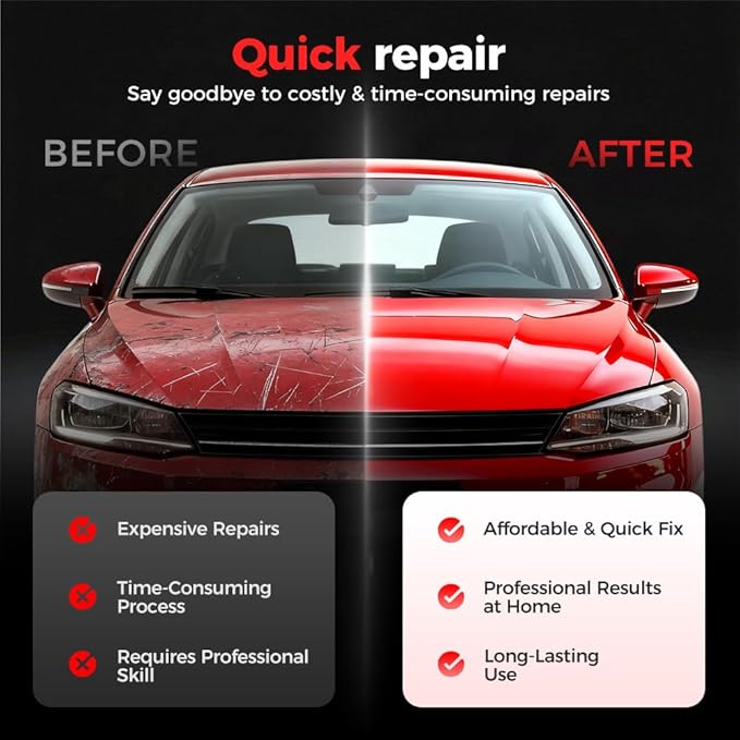 Magic Car Scratch Removal Pen, Weatherproof Auto Paint Repair Pen Brush Clear Scratch Remover Touch up Pens, Vehicles Repair for Car Colors & Surfaces (5)