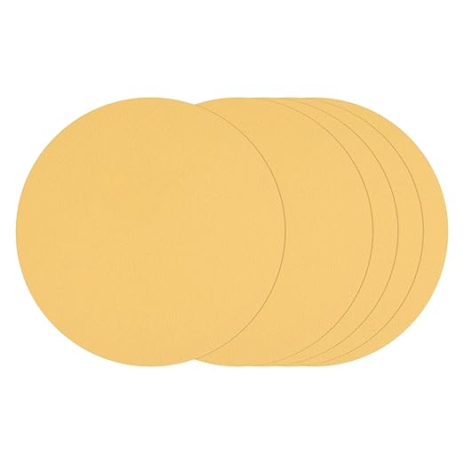 Kozelo 25 Pcs Sanding Discs 8 Inch 60 Grit Hook and Loop Random Orbital Sandpapers Suitable for Drywall Sander Wood Metal Furniture, Yellow