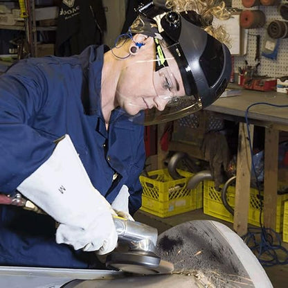 Sellstrom DP4 Face Shield - Lightweight Mask with High Impact Crown & Ratchet Headgear for Work, Grinding, Cutting - ANSI Z87.1 - Anti Fog Polycarbonate Window