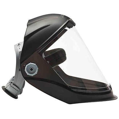 Jackson Safety Lightweight MAXVIEW Premium Face Shield - Mask with 370 Speed Dial Ratcheting Headgear, ANSI Z87.1, for Work, Grinding, Cutting - Uncoated - Clear Tint