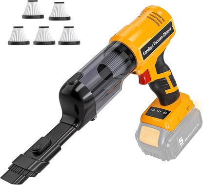 Adisipsoarin Cordless Vacuum Cleaner for Dewalt 20V Battery, Electric Handheld Vacuum Cleaner with 105AW Powerful Suction, Portable Vacuum Cleaner for Floor, Carpet, Car, Home (Battery Not Included)