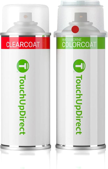 TouchUpDirect E4/F1/6D/M6886/M6470/6470 Vermillion Red for Ford Exact Match Touch Up Paint Aerosol - Essential Package