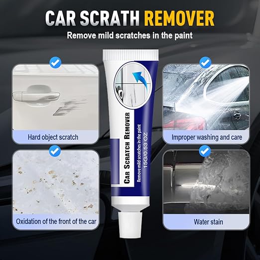 Car Scratch Remover, 2025 New Scratch Remover for Vehicles, Car Scratch Repair Paste, Car Scratch Remover Kit with Wipe Sponge, Car Polishing Wax for Vehicles Deep Scratches (3Set)